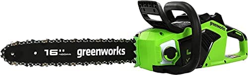 Tronçonneuse sans fil Greenworks GD40CS18 verte et noire avec guide-chaîne de 40 cm, vendue sans batterie