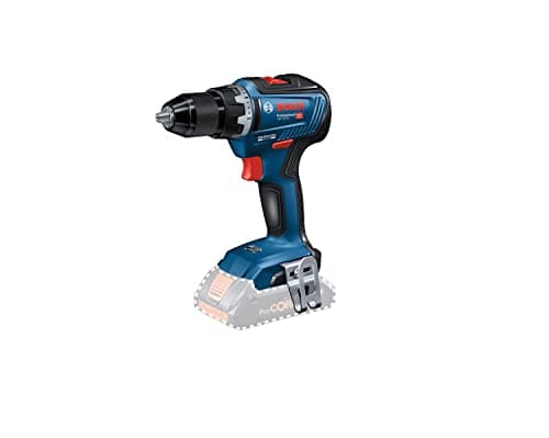 Perceuse-visseuse sans fil Bosch Professional GSR 18V-55 bleue, moteur sans charbon, mandrin métallique de 13 mm et bague de présélection de couple, vendue sans batterie ni chargeur