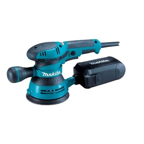 Ponceuse excentrique filaire Makita BO5041 à poignée avant réglable et plateau de 125 mm