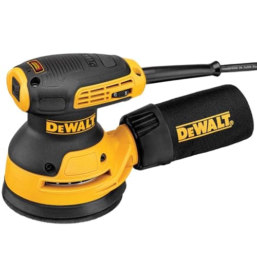 Ponceuse excentrique filaire DEWALT DWE6423 de 280 W avec plateau de 125 mm et sac à poussière textile