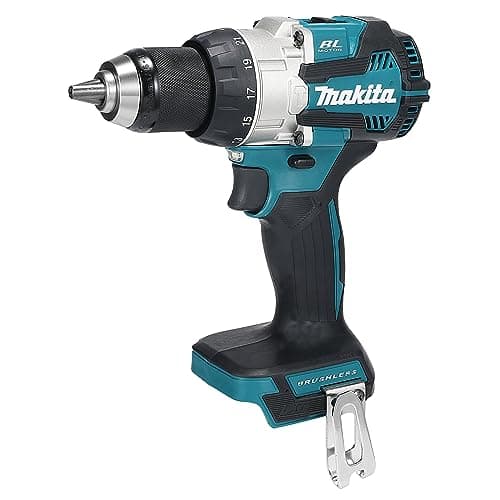 Perceuse-visseuse à percussion sans fil Makita DHP489Z, mandrin autoserrant 13 mm et bague de réglage du couple à vingt et un crans