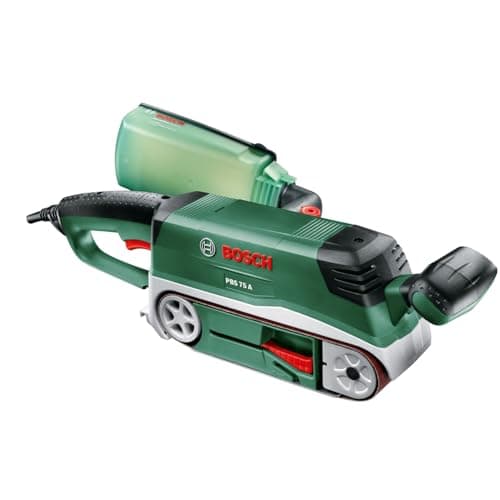 Ponceuse à bande filaire Bosch PBS 75 A verte de 710 W avec bande abrasive de 75 mm et boîtier à poussière